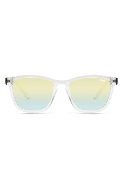 Quay Hardwire 55mm Gradient Square Sunglasses In Green