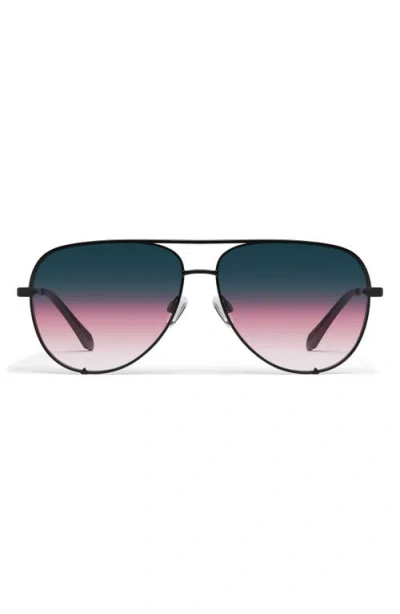 Quay High Key 64mm Gradient Oversize Aviator Sunglasses In Multi