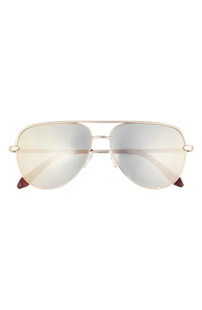 Quay High Key 64mm Oversize Aviator Sunglasses
