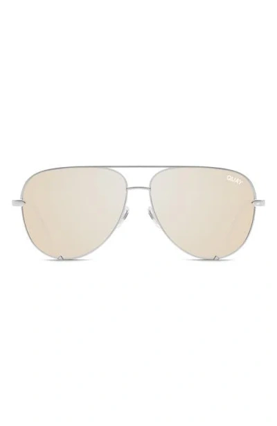 Quay High Key 64mm Oversize Aviator Sunglasses In Multi