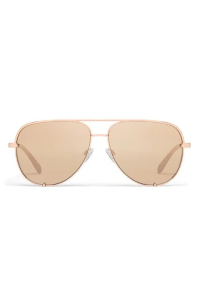 Quay High Key 64mm Oversize Aviator Sunglasses In Neutral