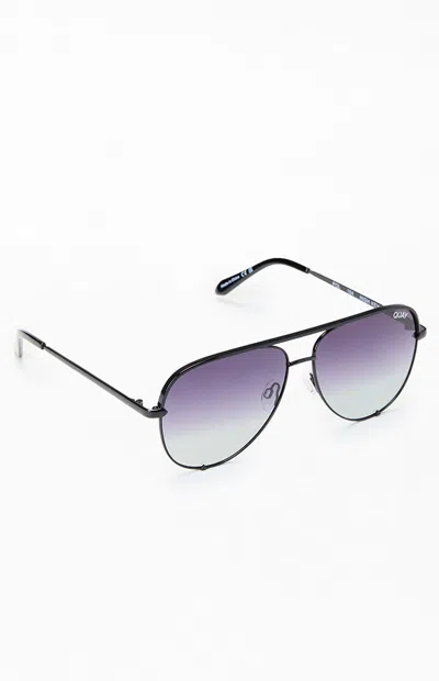 Quay High Key Aviator Sunglasses In Black