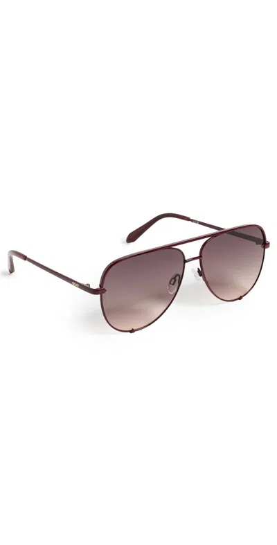 Quay High Key Extra Large Sunglasses Garnet/dark Fawn