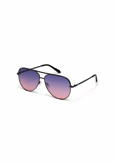 Quay High Key Extra Large Sunglasses In Black/dusk Pink