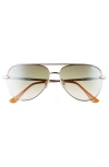 Quay High Key Mini 60mm Aviator Sunglasses