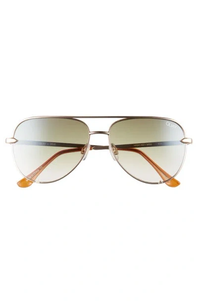 Quay High Key Mini 60mm Aviator Sunglasses
