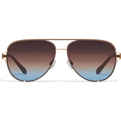 Quay High Key Twist 60mm Gradient Aviator Sunglasses In Multi