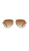 Quay Key Twist 60mm Gradient Aviator Sunglasses In Brown