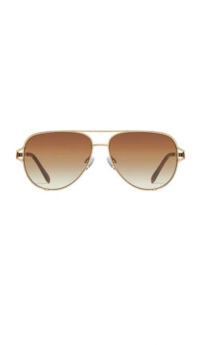 Quay High Key Twist Sunglasses In Gold