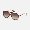 Quay High Profile In Black Gold,smoke Taupe Polarized