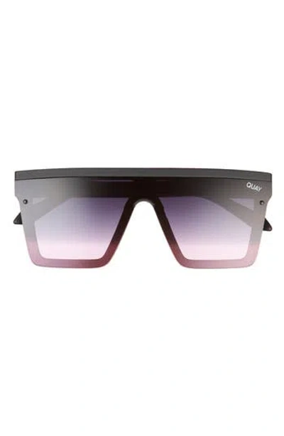 Quay Hindsight 142mm Shield Sunglasses In Purple
