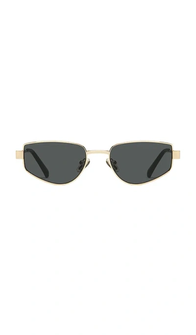 Quay Hit Single Sunglasses In Gold
