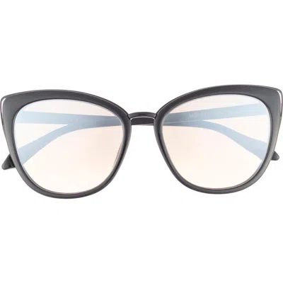 Quay Honey 53mm Cat Eye Sunglasses In Black