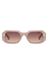 Quay Hyped Up 38mm Gradient Square Sunglasses In Fawn/brown Fawn Gradient