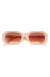 Quay Anything Goes Qw-000392 Rectangle Sunglasses In Pink