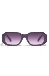 Quay Hyped Up 53mm Gradient Square Sunglasses In Amethyst/dark Amethyst