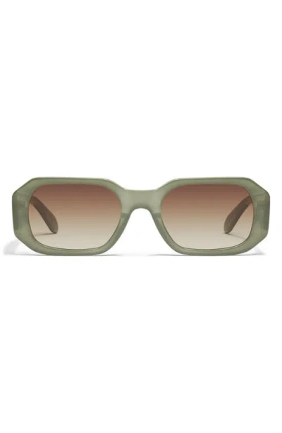 Quay Hyped Up 53mm Gradient Square Sunglasses