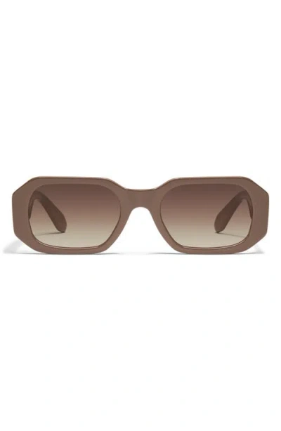 Quay Hyped Up 53mm Gradient Square Sunglasses