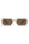 Quay Hyped Up 53mm Gradient Square Sunglasses In Brown