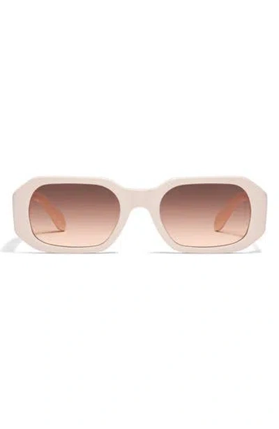 Quay Hyped Up 53mm Gradient Square Sunglasses In Metallic