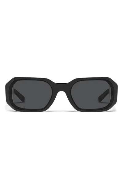 Quay Hyped Up Gem 57mm Square Sunglasses In Black