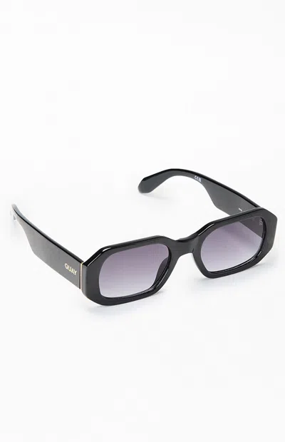 Quay Hyped Up 53mm Gradient Square Sunglasses In Black
