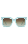 Quay Icy 47mm Gradient Square Sunglasses In Pastel Mint / Brown Mint