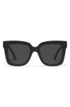 Quay Icy 52mm Gradient Square Sunglasses In Black