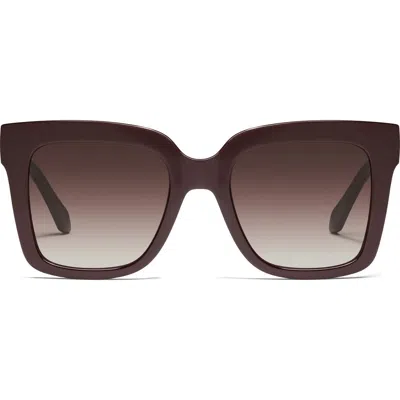Quay Icy 52mm Polarized Square Sunglasses In Brown
