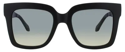 Quay Icy Sunglasses In Mtblk/smkgrn - Matte Black - Smoke To Green Gradient