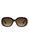 Quay Impromptu 45mm Round Sunglasses In Neutral Tort/brown