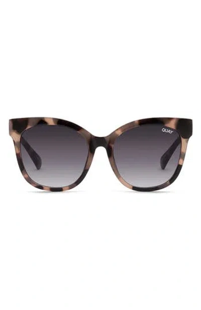 Quay It's My Way 53mm Gradient Cat Eye Sunglasses In Milky Tortoise/smoke