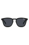 Quay Jackpot 50mm Polarized Round Sunglasses In Black