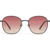 Quay Jezabell 56mm Round Sunglasses