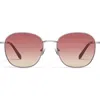 Quay Jezabell 56mm Round Sunglasses In Silver/pinot Taupe