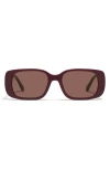 Quay Karma 39mm Gradient Square Sunglasses In Pinot/brown