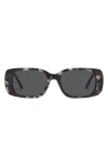 Quay Karma 53mm Gradient Square Sunglasses In Gray