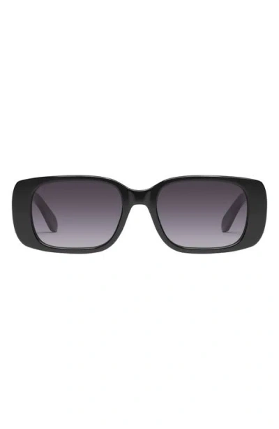 Quay Hyped Up 53mm Gradient Square Sunglasses In Black