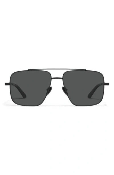 Quay Level Out 60mm Polarized Aviator Sunglasses