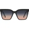 Quay Level Up 51mm Square Sunglasses In Black