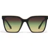 Quay Level Up 60mm Square Sunglasses In Black