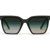 Quay Level Up 60mm Square Sunglasses In Matte Black/palm Taupe