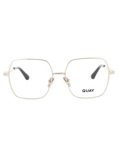 Quay Look It Up Rx Eyeglasses In Gld - Gold / Black - Demo
