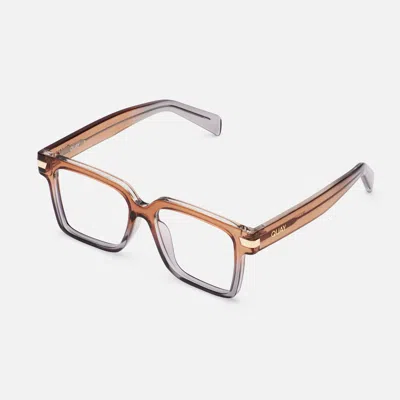 Quay My Type Frame In Tan Clear,clear
