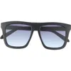 Quay Name Drop 48mm Gradient Square Sunglasses In Black/navy To Blue Gradient
