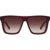 Quay Name Drop 48mm Gradient Square Sunglasses In Chocolate/dark Chocolate