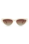 Quay Narrow Down 57mm Cat Eye Sunglasses