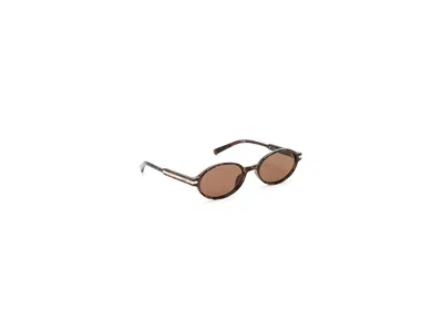 Quay Nevermind Fashion Sunglasses Dark Tort/brown Lens: 36mm In Black