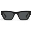 Quay Nice Try 54mm Square Sunglasses In Green
