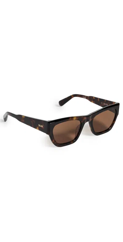 Quay Nice Try Sunglasses Dark Tort/brown